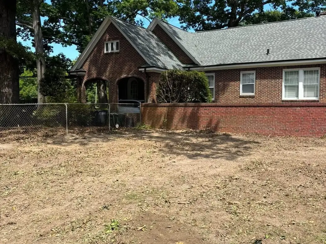 Cleared lot after demolition and haul-off by Carolina Turf & Lawn